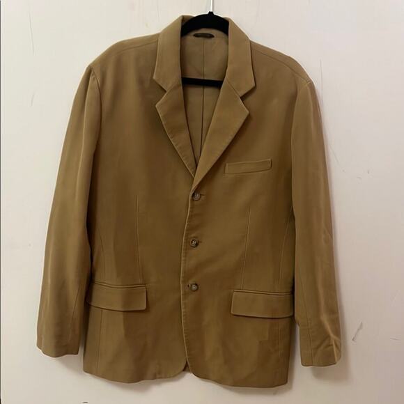 BANANA REPUBLIC 100% POLYESTER TAN BLAZERS SIZE M‎ - Picture 1 of 9
